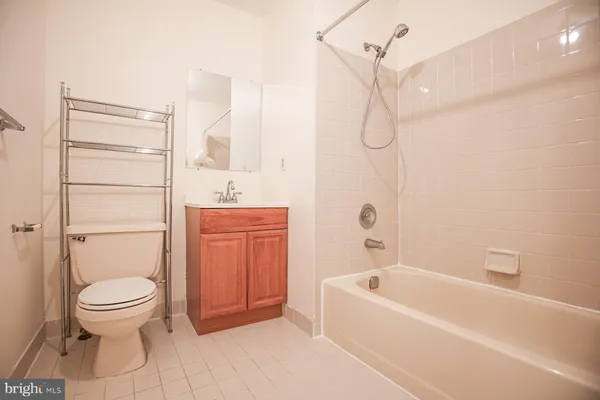a bathroom with a toilet and a bathtub
