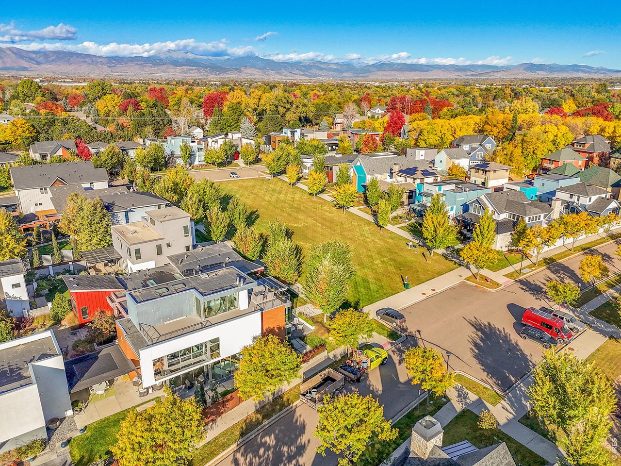 821 Incorrigible Circle Longmont, CO 80504 - Photo 34 of 43 an aerial view of residential houses with outdoor space
