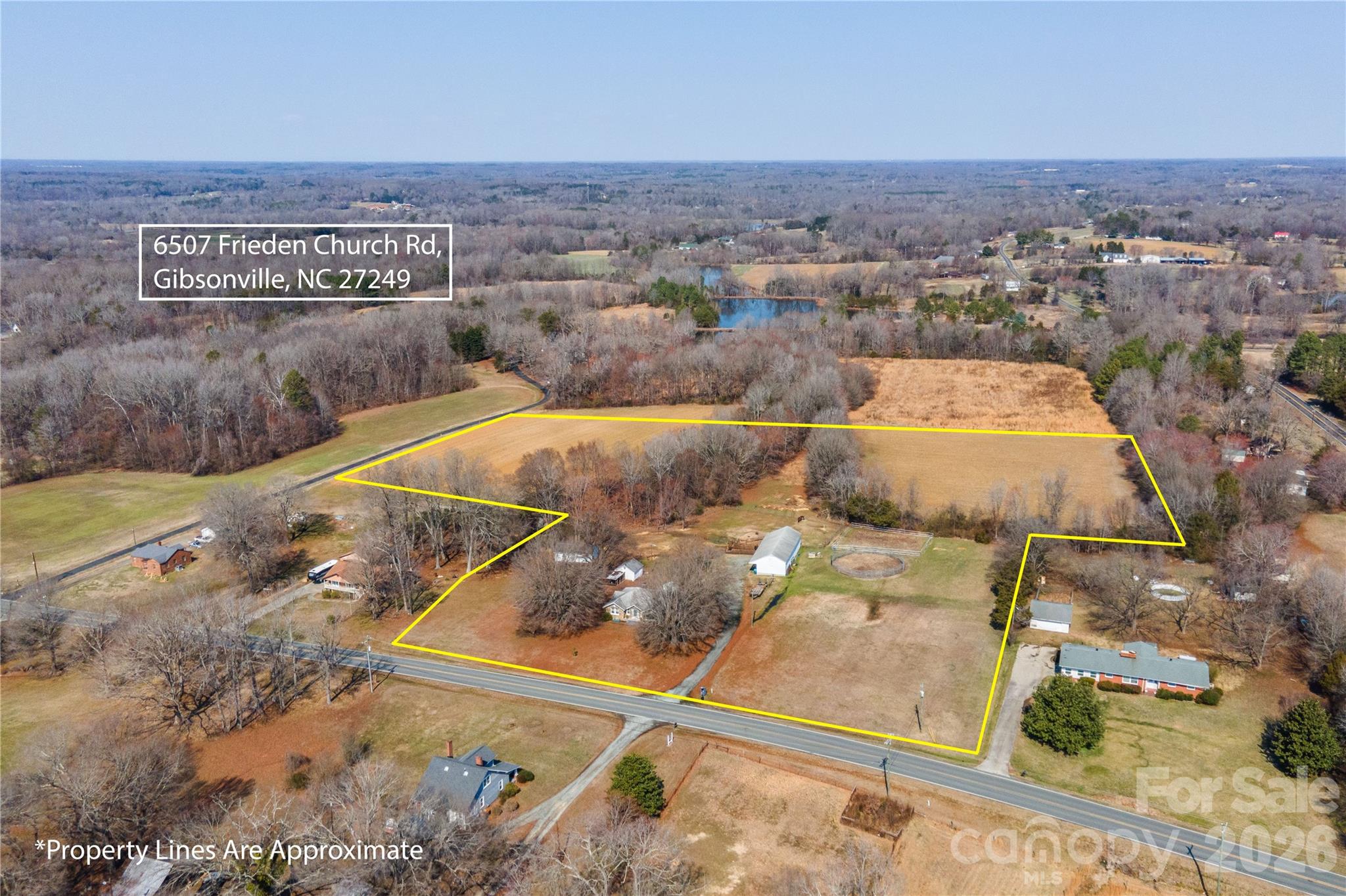 6507 Frieden Church Road Gibsonville, NC 27249 - Photo 4 of 45 an aerial view of a house