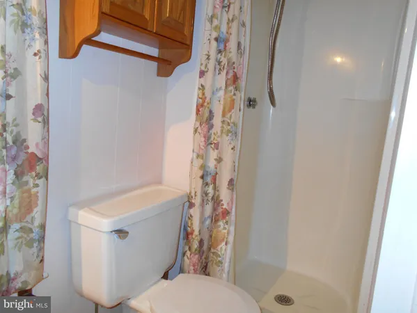 a white toilet sitting next to a bath tub
