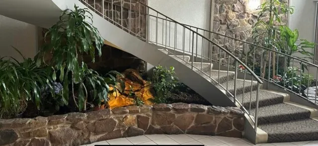 a view of a lake with outdoor space