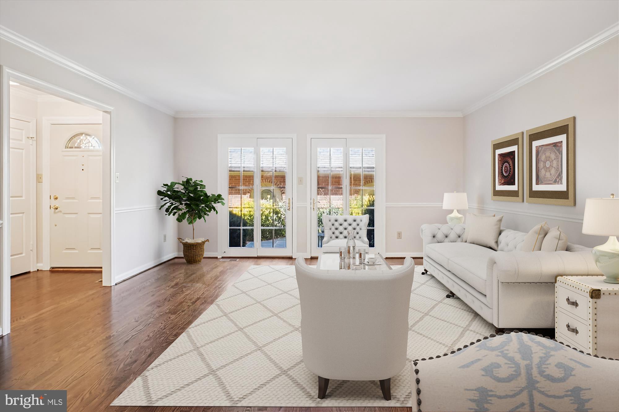 2697 Marcey Road Arlington, VA 22207 - Photo 6 of 64 a living room with furniture and flowers