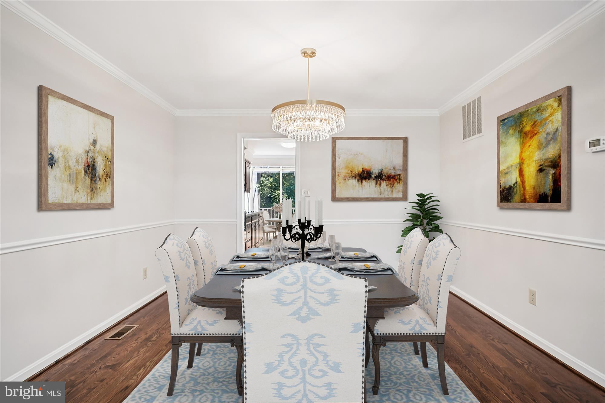 2697 Marcey Road Arlington, VA 22207 - Photo 9 of 64 a view of a dining room with furniture window and wooden floor