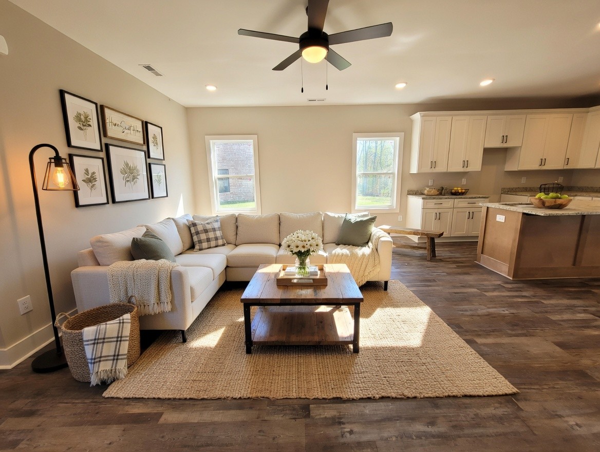 404 Cottage Lane Dickson, TN 37055 - Photo 4 of 35 a living room with furniture and kitchen view