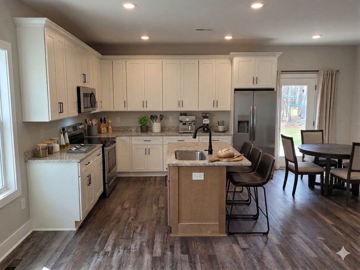404 Cottage Lane Dickson, TN 37055 - Photo 6 of 35 a kitchen with a sink a counter top space stainless steel appliances and cabinets
