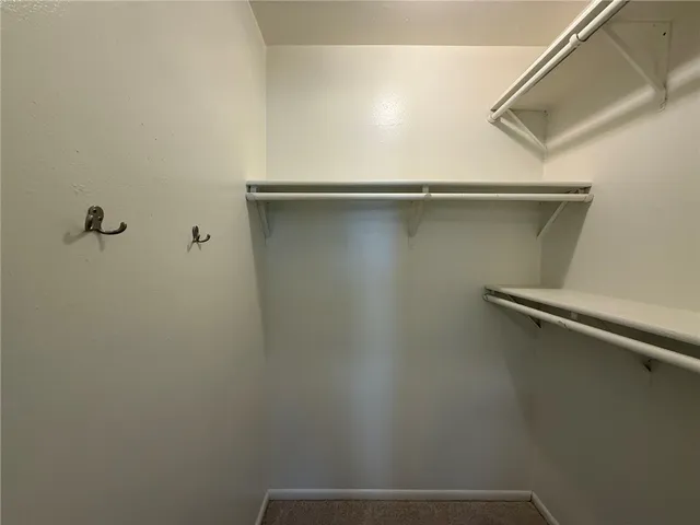 a close up view of racks on the wall