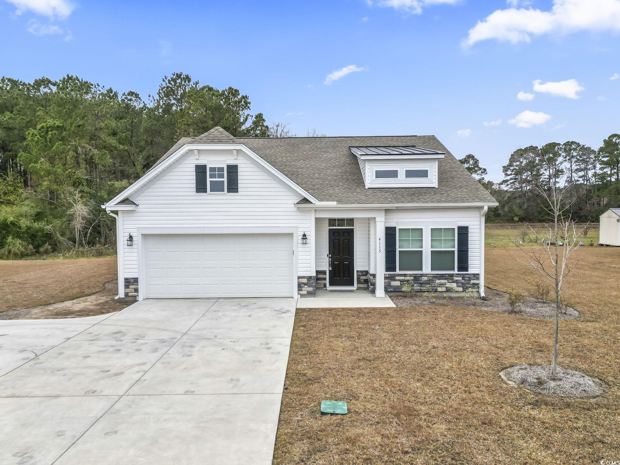 4115 Highway 19 Conway, SC 29526 - Photo 40 of 40 Crisp, well-kept exterior showcasing the Barnard II floor plan with a large front yard and clean landscaping