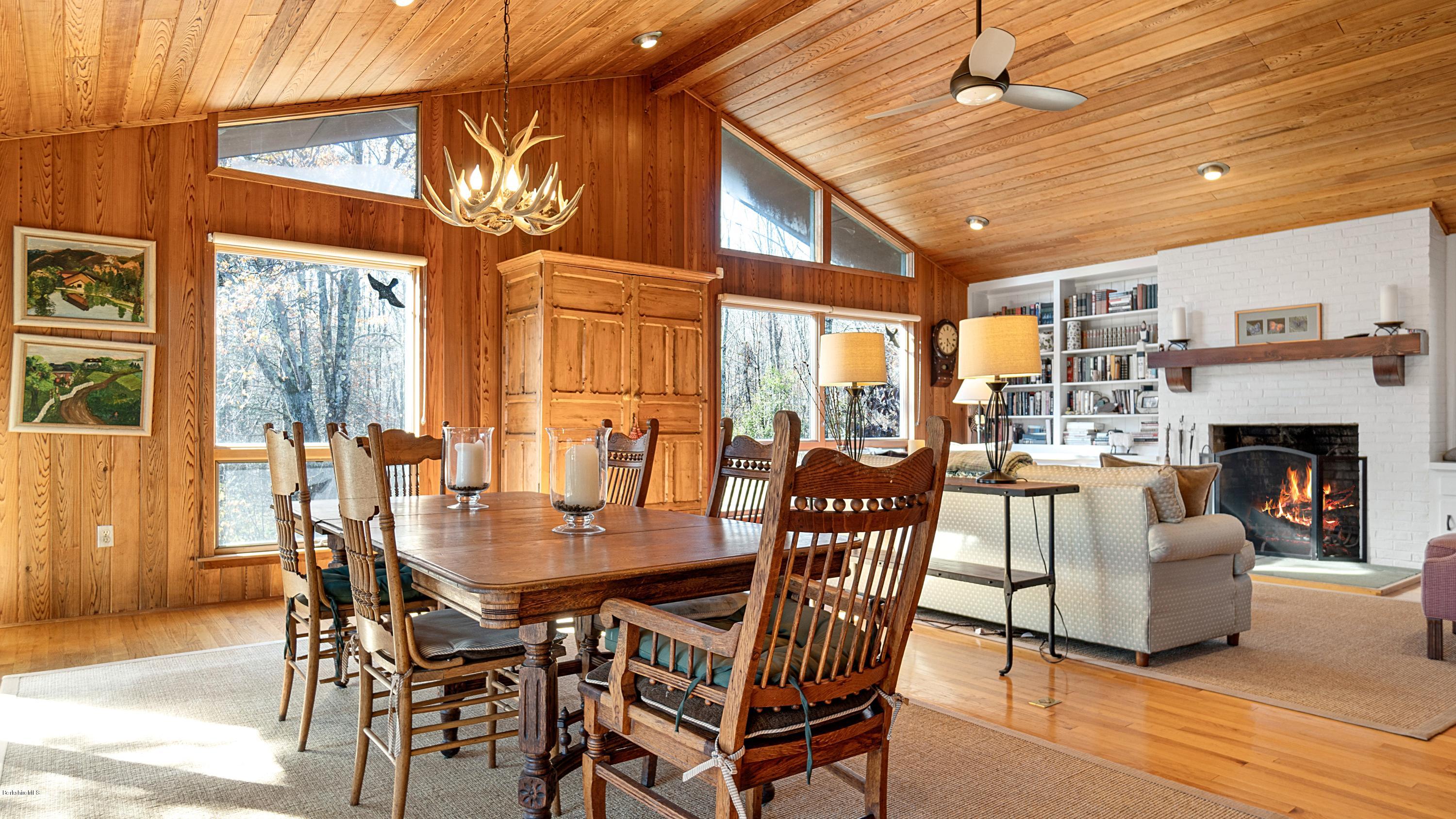 23 Interlaken Road Stockbridge, MA 01266 - Photo 4 of 26 a view of a dining room with furniture window and outside view