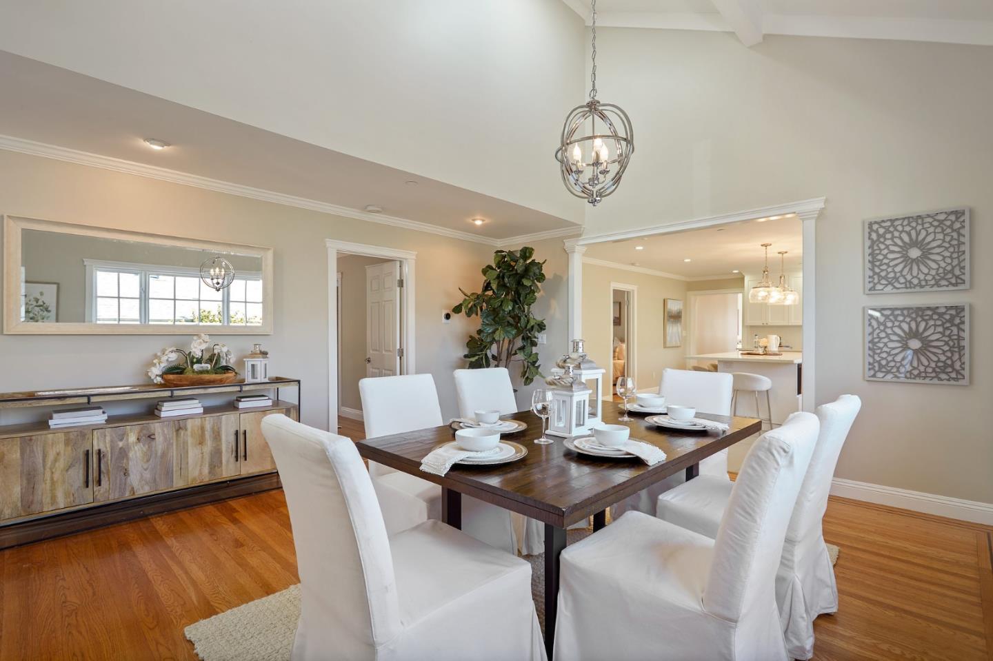 29 Bloomfield Road Burlingame, CA 94010 - Photo 8 of 54 a view of a dining room with furniture window and wooden floor