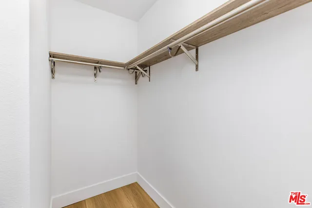 a view of a room with rack on the wall