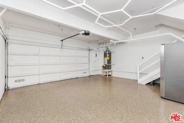 a view of a room with garage
