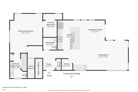 $925,000 | 635 Signal Hill Road, North Barrington, IL 60010