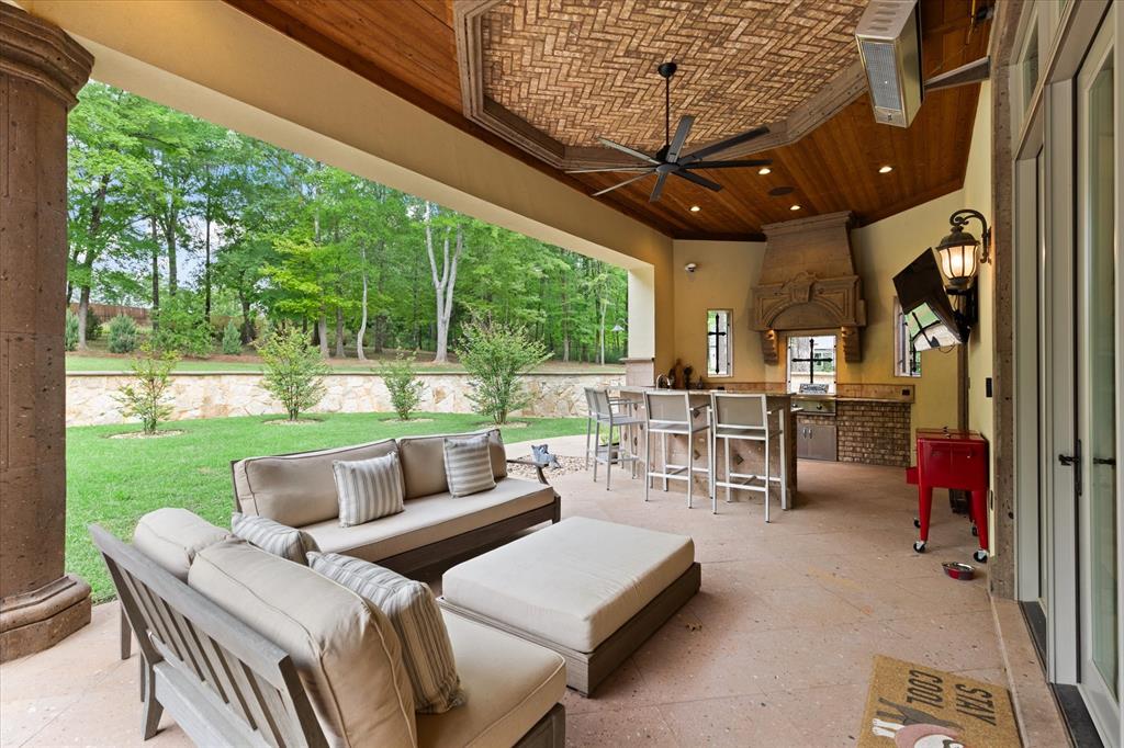3705 Champions Ridge Lane Longview, TX 75605 - Photo 34 of 40 a outdoor living space with furniture and garden view