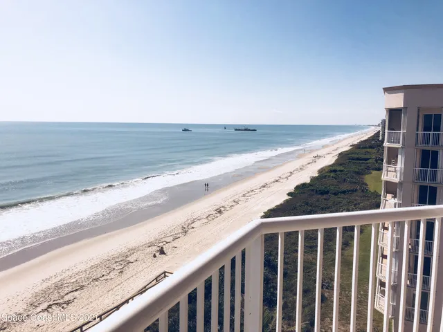 a view of an ocean and beach