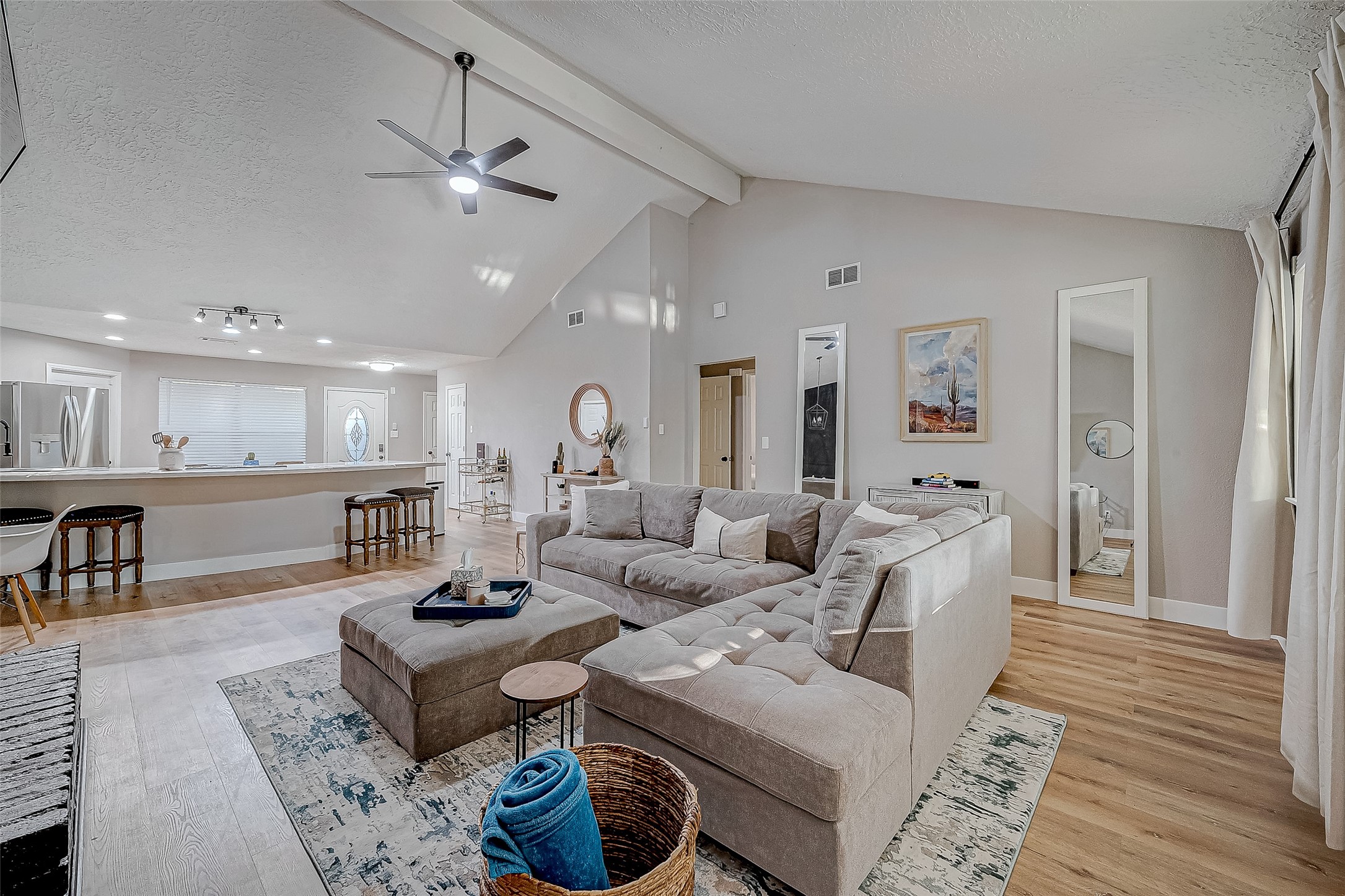 17431 Typhoon Way Crosby, TX 77532 - Photo 17 of 34 a living room with furniture and a wooden floor