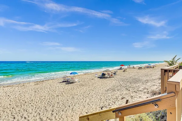 a view of beach and ocean