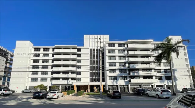 front view of a building with a street