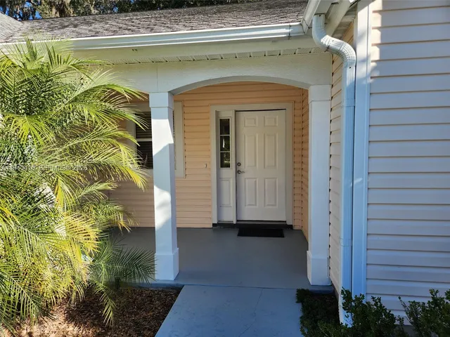 a view of front door of house