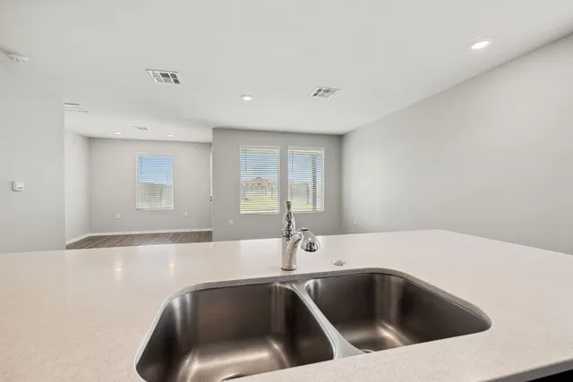 a close view of sink and tap