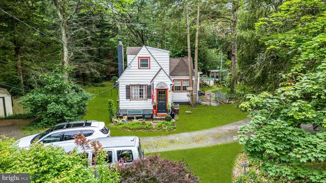 a garden view with a seating space