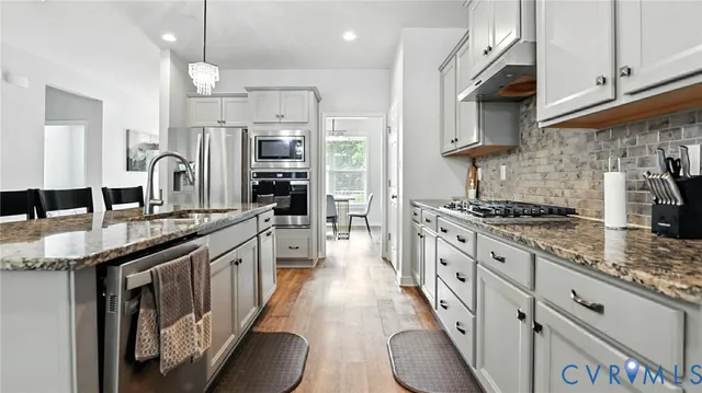 a close view of a stove top oven