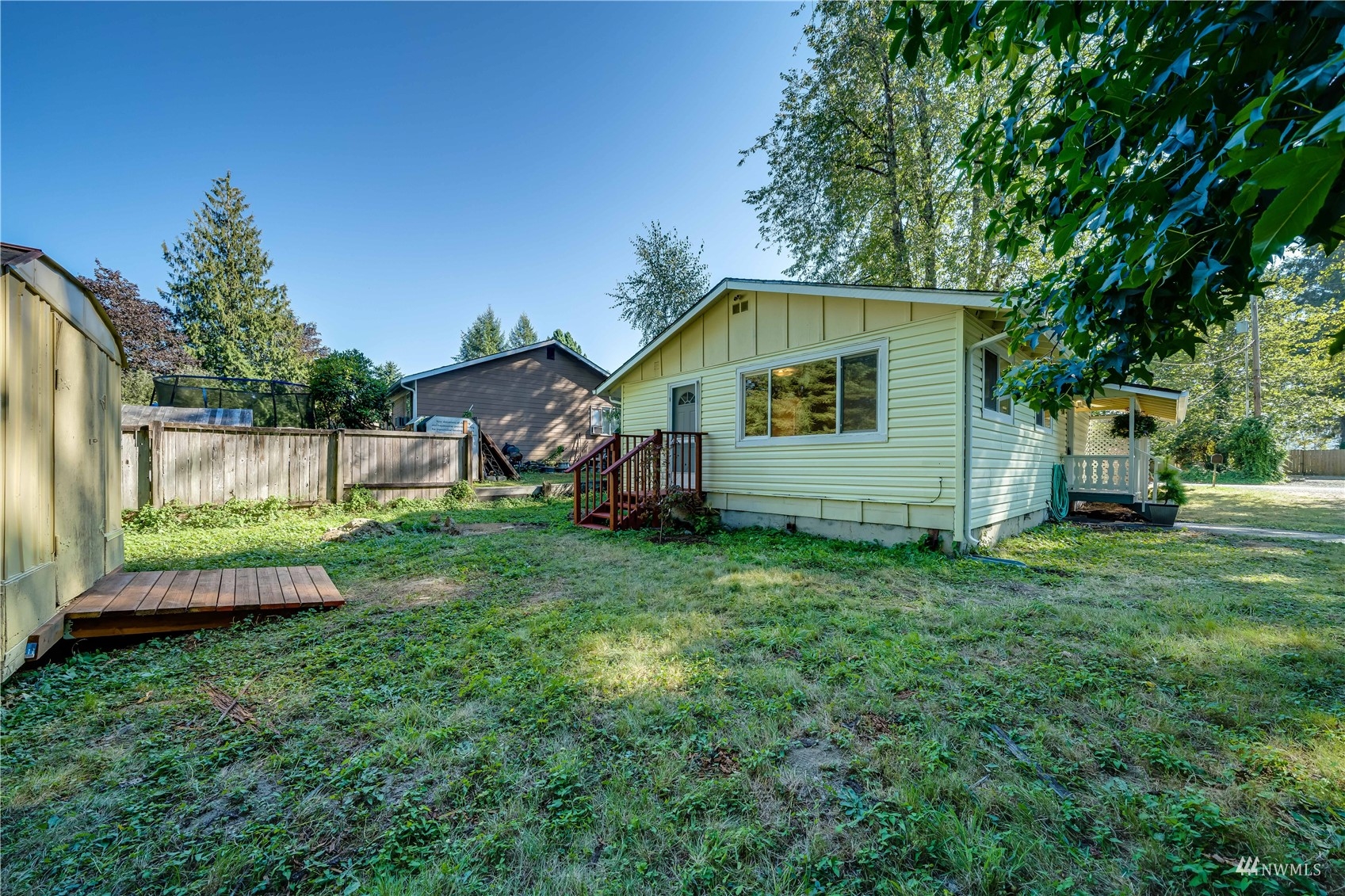 809 Dyer Road Sultan, WA 98294 - Photo 19 of 39 a view of backyard with small cabin