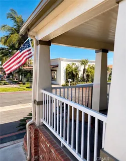a view of a building from a balcony