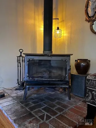 a close view of a stove in a room