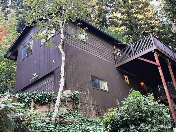 a view of a house with a yard and plants