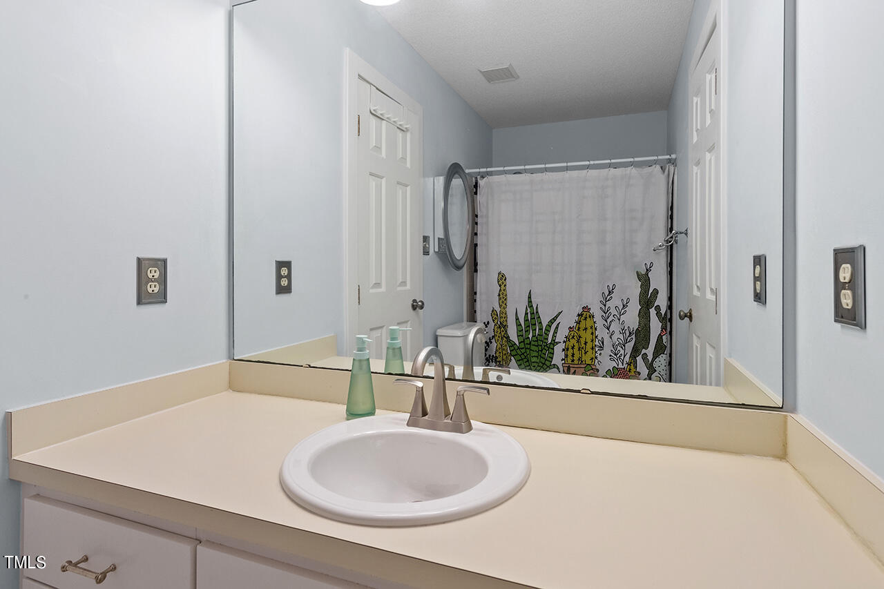 1433 Quarter Point Raleigh, NC 27615 - Photo 24 of 27 a bathroom with a sink and a mirror