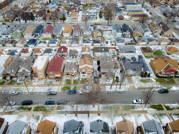 an aerial view of a city