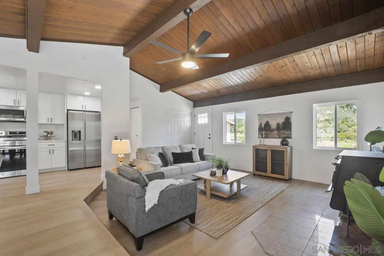 23471 Japatul Valley Road Alpine, CA 91901 - Photo 9 of 57 a living room with furniture and kitchen view