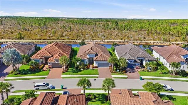 an aerial view of multiple house