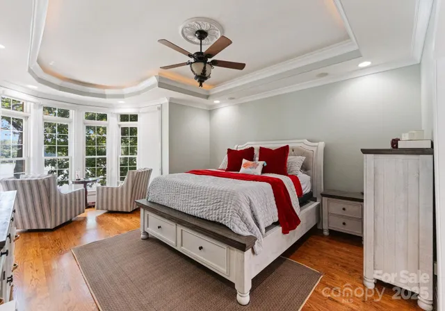 a living room with furniture and windows