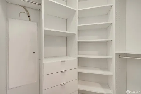 a close view of closet