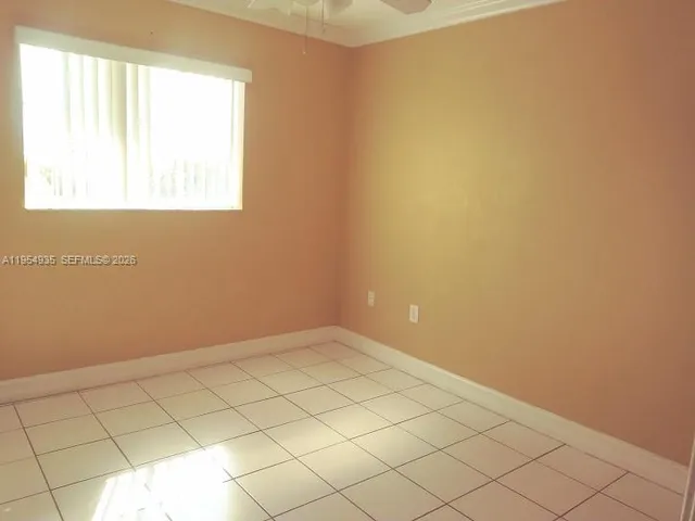 an empty room with a window