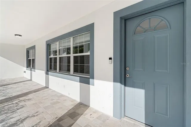 a view of front door