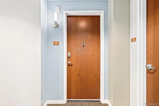 a view of a balcony with chairs