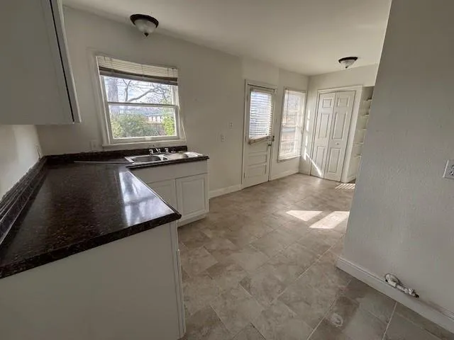 a view of kitchen and window