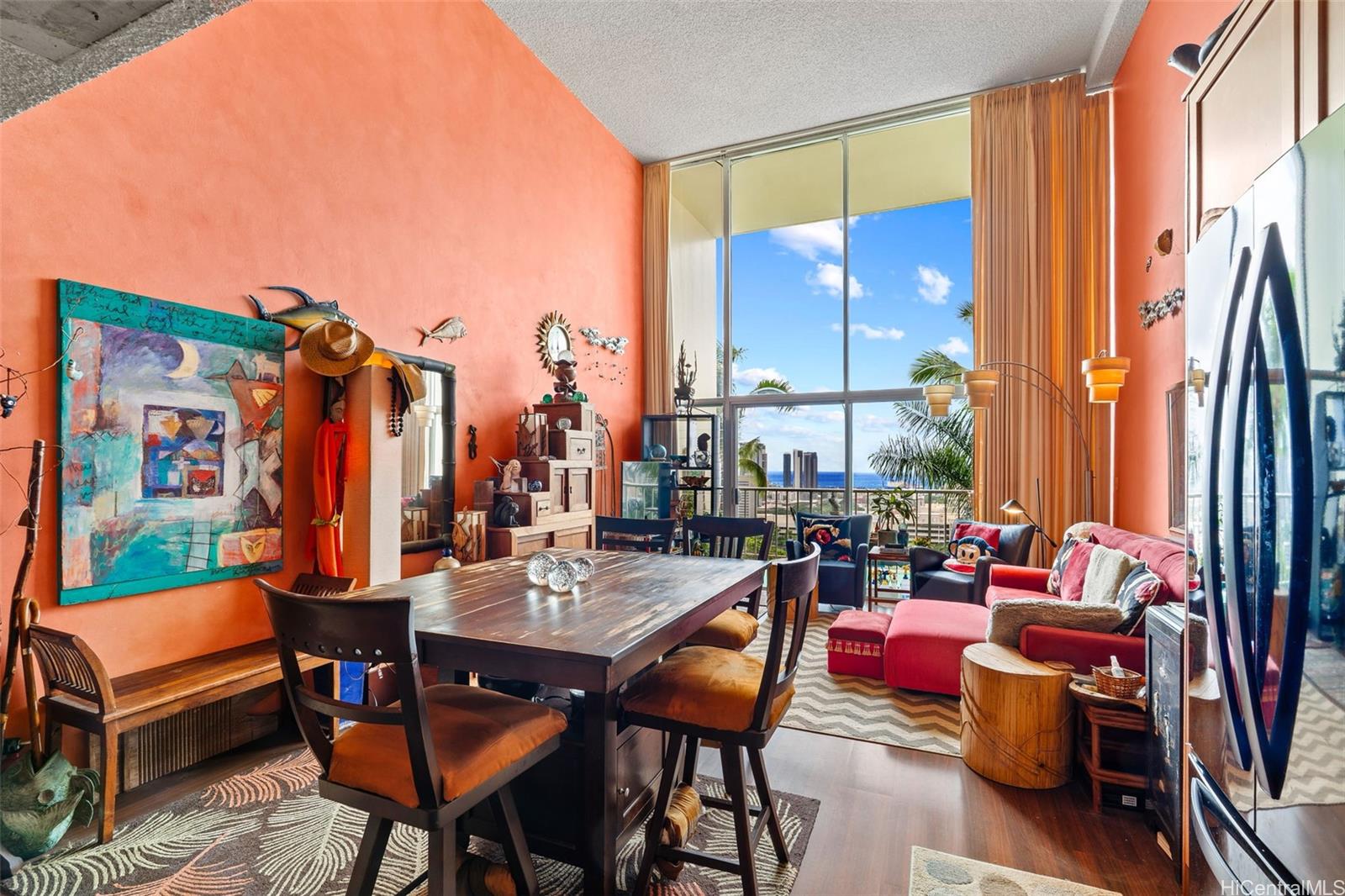 a outdoor space with furniture