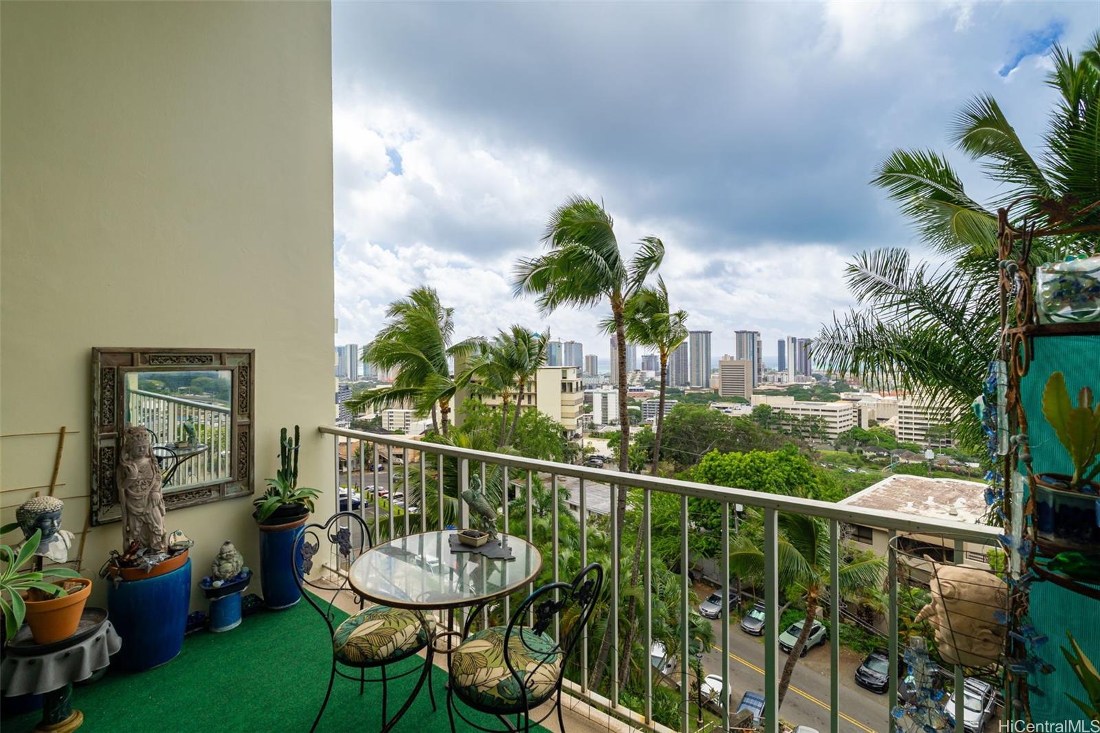 666 Prospect Street, Unit I405 Honolulu, HI 96813 - Photo 17 of 21 a view of a balcony and mountain view