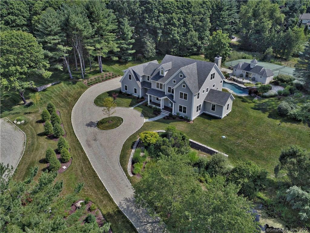 7 Saugatuck River Road Weston, CT 06883 - Photo 1 of 1 an aerial view of a house with outdoor space