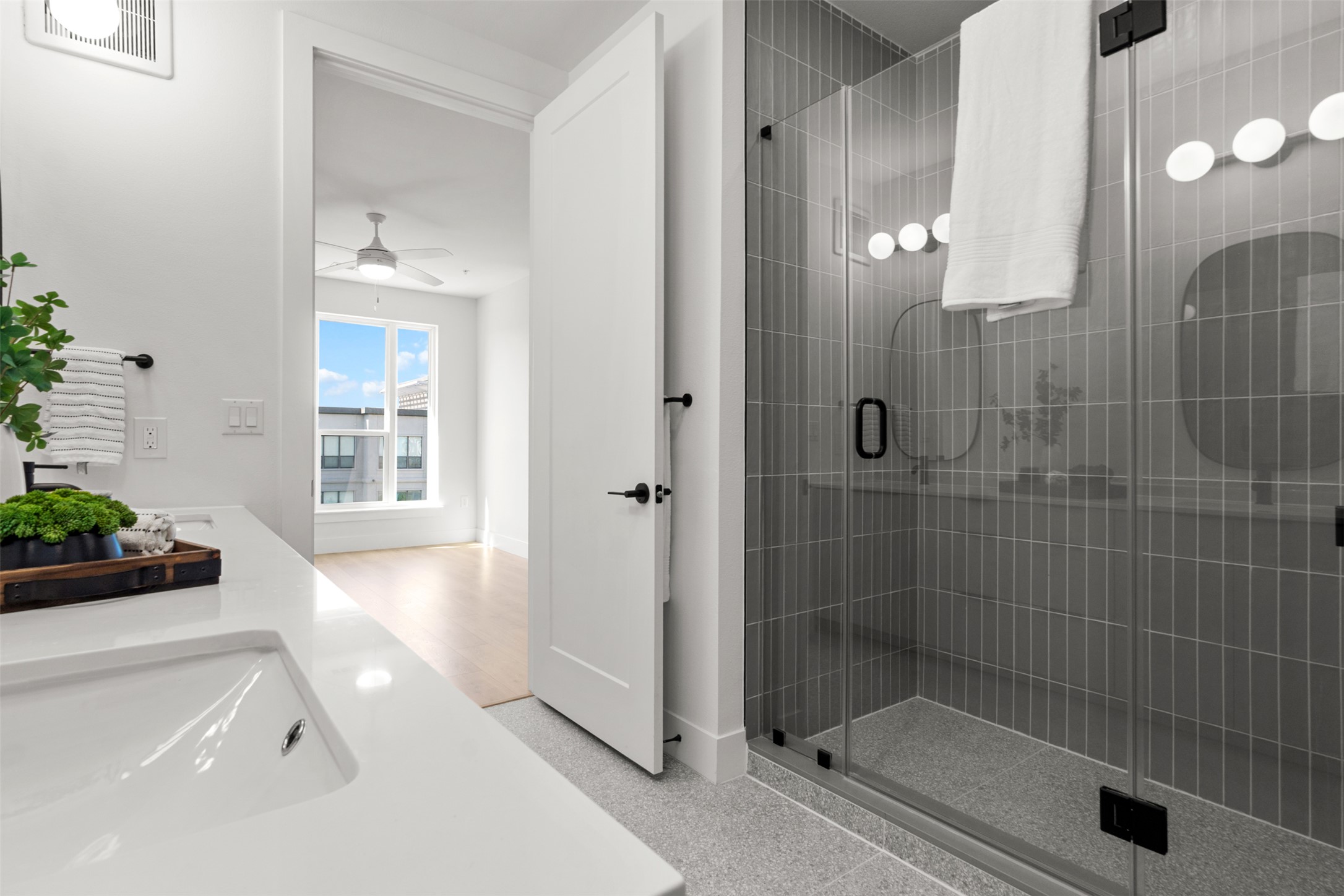 1701 Simond Avenue, Unit 418 Austin, TX 78723 - Photo 18 of 37 Large walk-in shower.