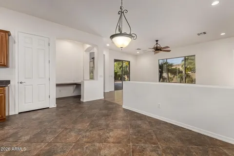 a hallway with window