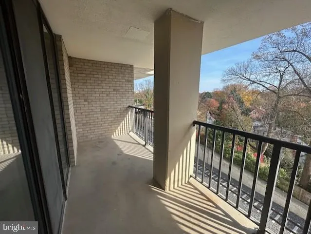 a view of a balcony