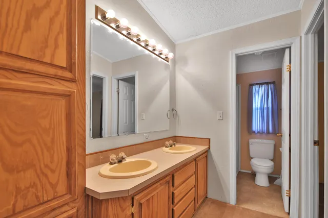 a view of an ocean and a building