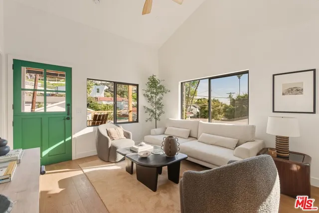 a sink with a view of living room