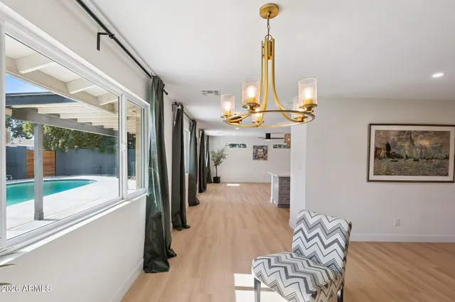 a very nice looking room with a large window