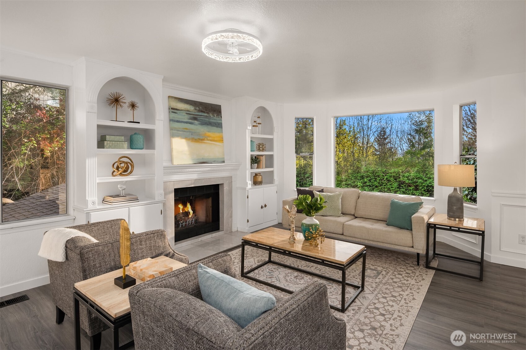 2805 Cedar Avenue South Renton, WA 98055 - Photo 9 of 40 a living room with furniture and a fireplace