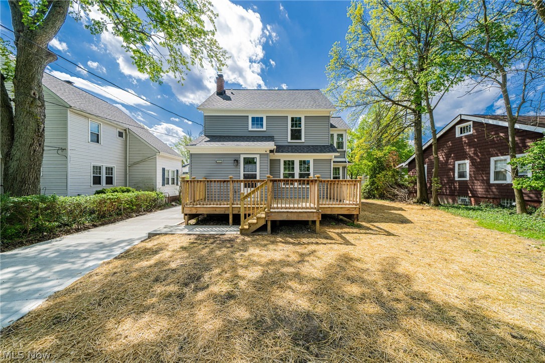 3959 Ardmore Road Cleveland Heights, OH 44121 - Photo 35 of 38 Rear view of property with a deck